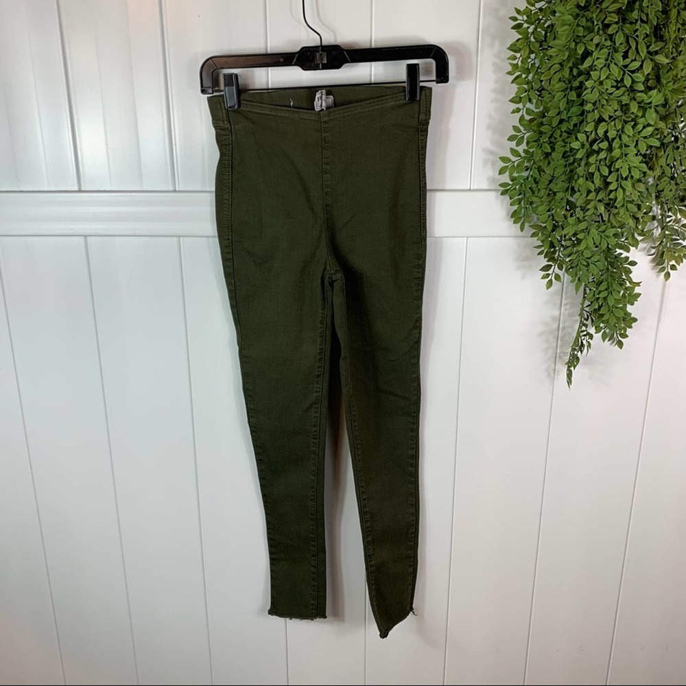 Free People Green Skinny Pull On Pants Womens Size 25